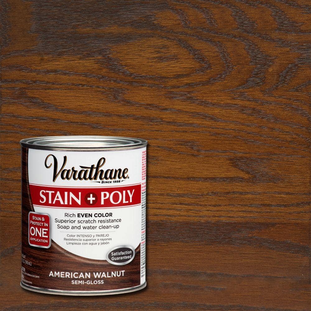 Varathane 1-qt. American Walnut Stain and Polyurethane (2-Pack) 266162 -  The Home Depot