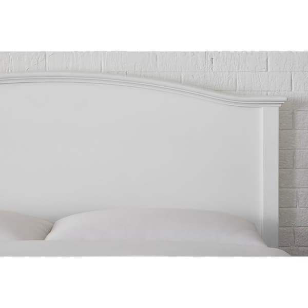 Stylewell Colemont White Wood Curved Back Queen Size Headboard 61 9 In W X 48 In H Xmb2011 Hb Only The Home Depot
