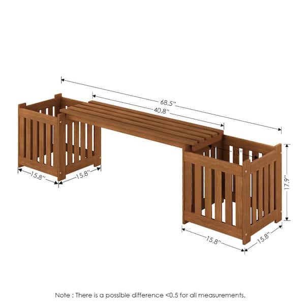 Furinno Tioman Hardwood Outdoor Lifestyle Planter Box with