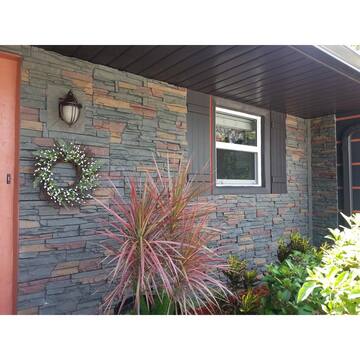 Stacked Stone Keystone 12 in. x 42 in. Faux Stone Siding Panel