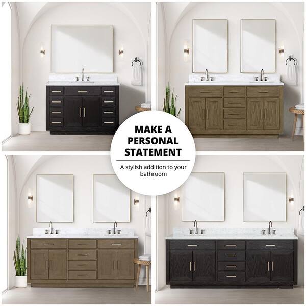 Lexora Condor 48 in W x 22 in D Brown Oak Single Bath Vanity