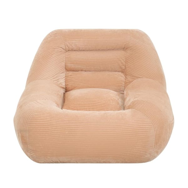 Pink Corduroy Fabric Large (33.8 x 38.1 x 27.5 in.) Bean Bag durable construction easy to install