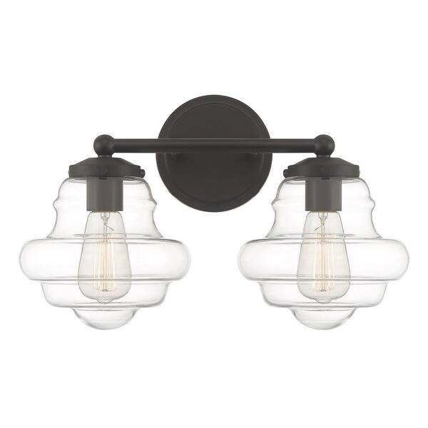 Savoy House 16.5 in. W x 10 in. H 2-Light Oil Rubbed Bronze Bathroom ...