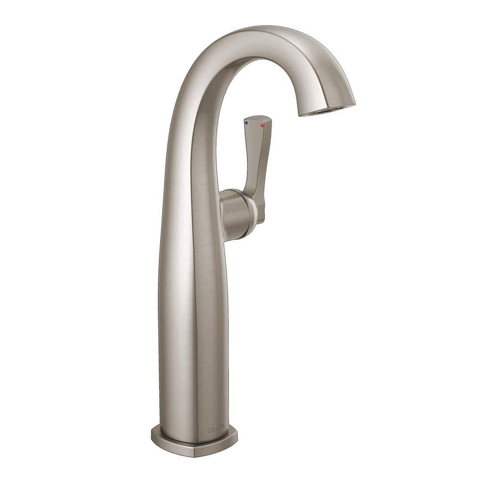 Brushed Nickel Single Handle Vessel Bathroom Faucet