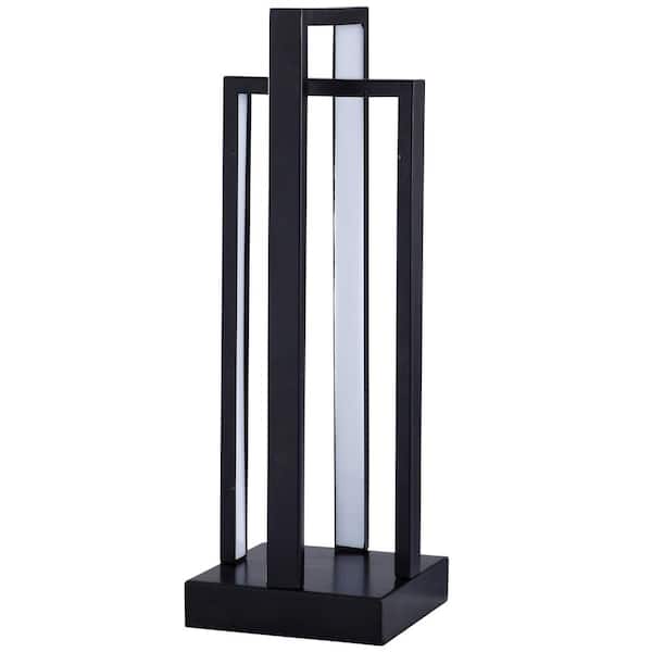 StyleCraft Singer 21 in. Black Floor Lamp