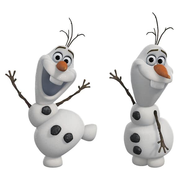 RoomMates 2.5 in. x 18 in. Frozen Olaf The Snow Man Peel and Stick Wall  Decals RMK2372SCS - The Home Depot