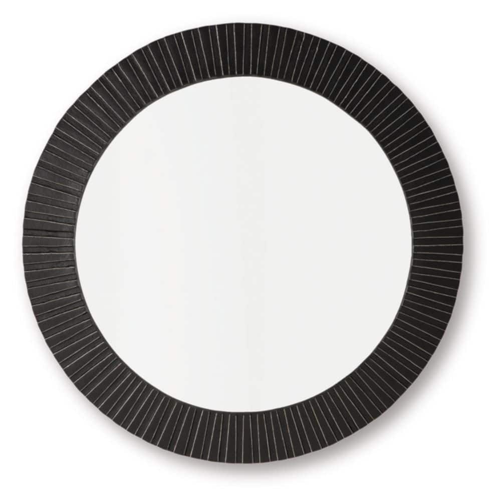 Ozias Black 33.63 in. W x 33.63 in. H Modern Round Aluminum Framed Accent Mirror price history on PriceWatchPro