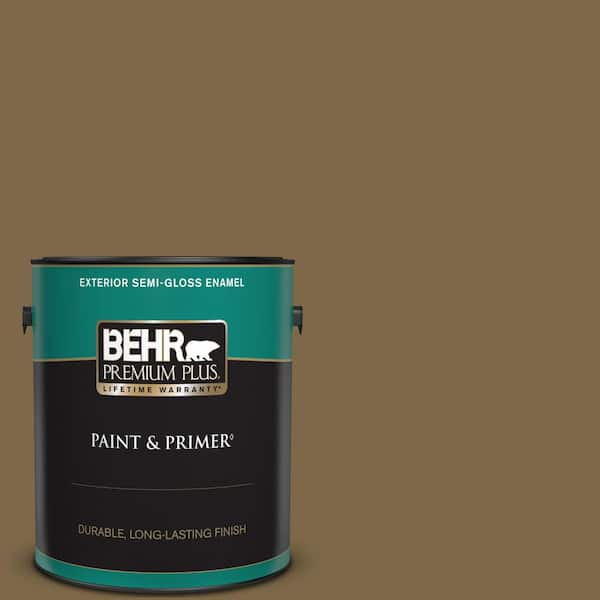 BEHR PREMIUM PLUS 1 gal. #320F-7 Fig Semi-Gloss Enamel Exterior Paint & Primer