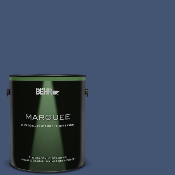 BEHR MARQUEE 1 gal. Home Decorators Collection #HDC-CL-26 Champlain Blue Semi-Gloss Enamel Exterior Paint & Primer