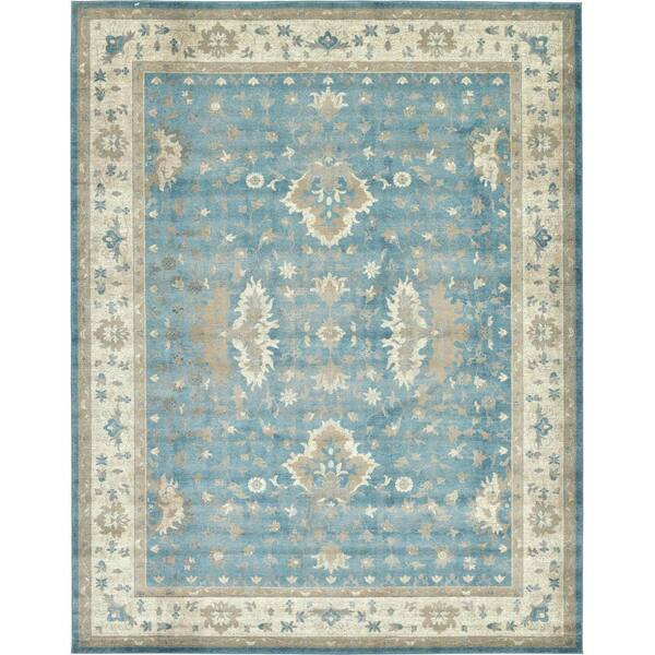 Unique Loom Salzburg Itzling Light Blue 10' 0 x 13' 0 Area Rug