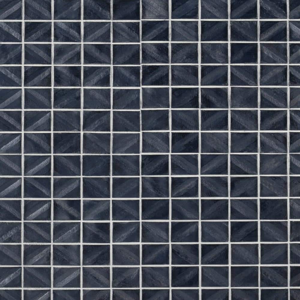Osiris Polished Blue Diamond Glass Mosaic Wall Tile