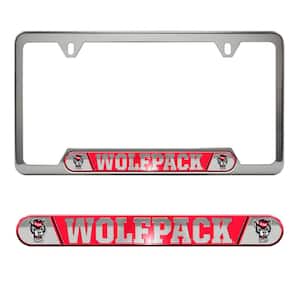 NC State Wolfpack Embossed License Plate Frame 6.25 in. x 12.25 in.