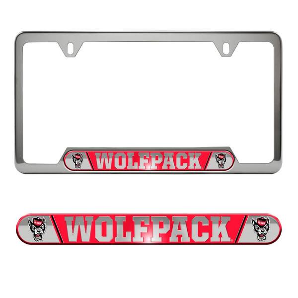 NC State Wolfpack Embossed License Plate Frame 6.25 in. x 12.25 in.