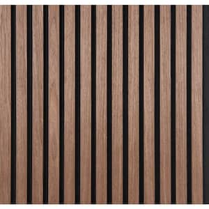 Quanti Acoustic 0.70 in. x 20.47 in. x 96.06 in. Walnut FSC 100 % Sound Absorbing Wall Panel