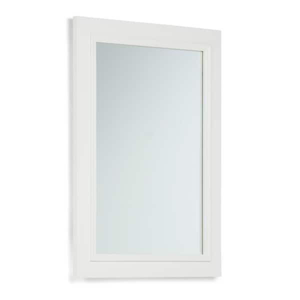 Simpli Home Cambridge 22 in. W x 30 in. H Framed Rectangular Bathroom Vanity Mirror in White