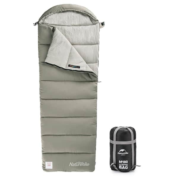 Cesicia 3-Season Envelope Style Sleeping Bag with Carrying Bag and Compression Straps in Light Green