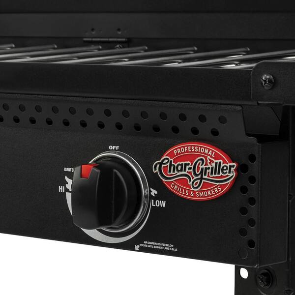 Char-Griller - Portable Propane 3 Burner Camp Stove/Grill in Black