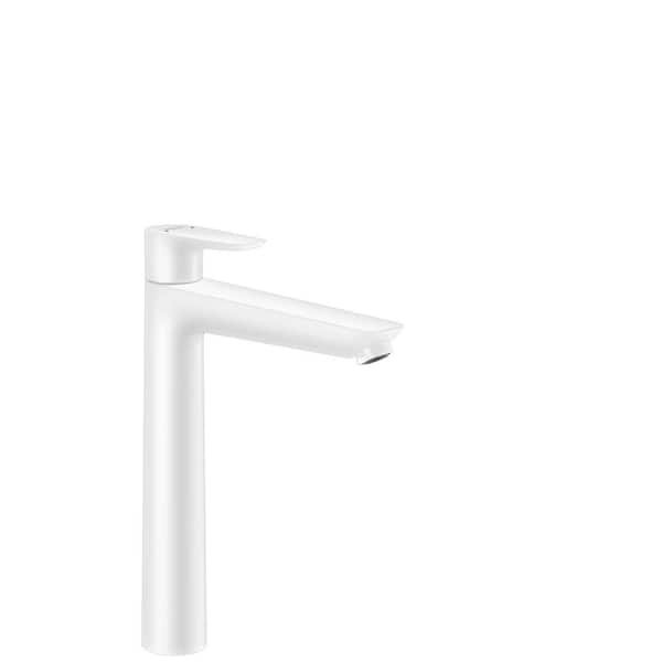 Hansgrohe Talis E Single Hole Single-Handle Bathroom Faucet in Matte White