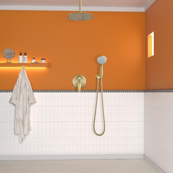 Boyel Living 5-Spray Patterns with 2.35 GPM 12 in. H Ceiling