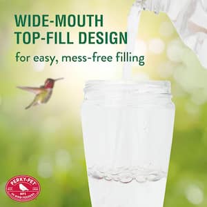 Top-Fill Pinch Waist Glass Hummingbird Feeder - 20 oz. Capacity