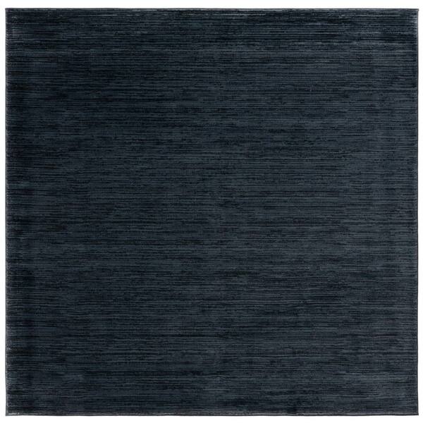 Vision Black 3 ft. x 3 ft. Solid Marle Square Area Rug