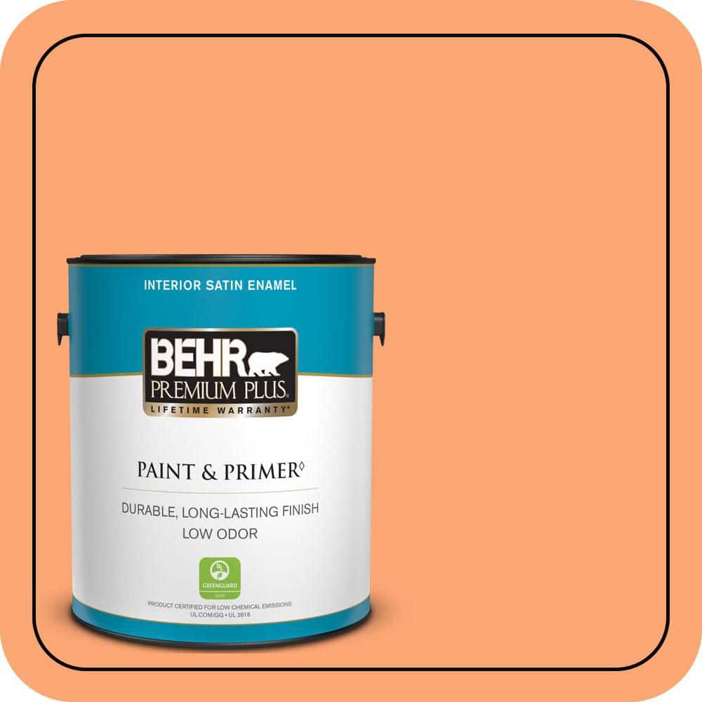 1 gal. #240B-4 Marmalade Satin Enamel Low Odor Interior Paint & Primer price history on PriceWatchPro