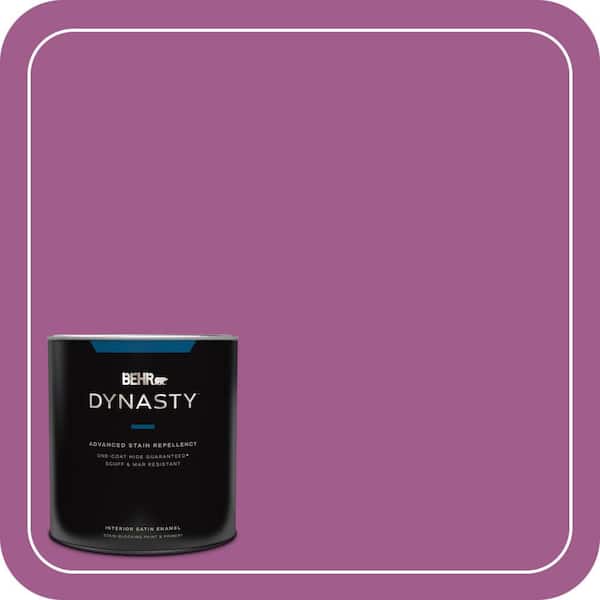 BEHR DYNASTY 1 qt. #P110-6 Wild Berry Satin Enamel Interior Stain-Blocking Paint and Primer