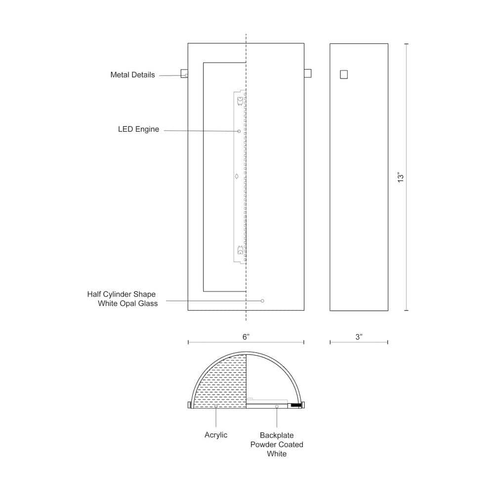 Elegance Cylinder Dimmable Wall Sconce in Brushed Nickel