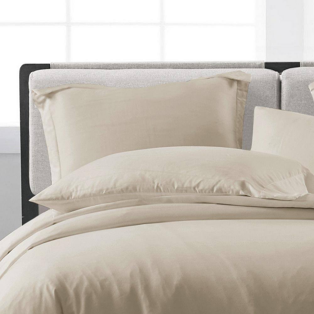Khaki Full/Queen Microfiber Duvet Cover Set with Shams