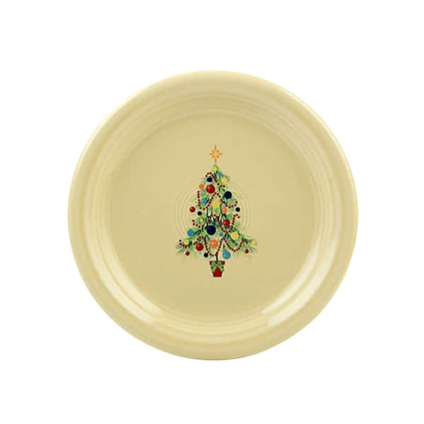 Fiesta Ivory Christmas Tree Appetizer Plate
