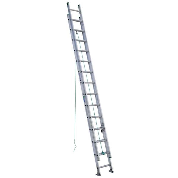 Werner 28 ft. Aluminum Extension Ladder (27 ft. Reach Height) with 225 lb. Load Capacity Type II Duty Rating