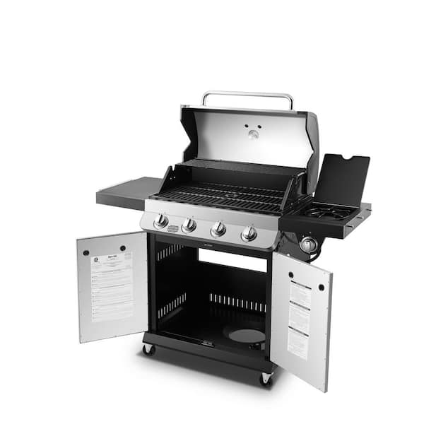 Dyna-Glo Premier 4-Burner Propane Gas Grill in Stainless Steel with Side  Burner DGP483SSP-D - The Home Depot