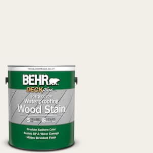 1 gal. #SC-337 Pinto White Solid Color Waterproofing Exterior Wood Stain