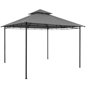 11 ft. x 11 ft. Garden Gazebo Outdoor Patio Gazebo Dark Gray