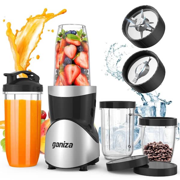 Stainless Steel & Plastic 900W Blender, 15-in-1 Multifunctional Smoothie Maker with Multiple Attachments, Set of 1