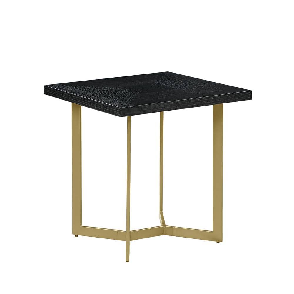 Best Quality Furniture April 23 in. Black Rectangle Wooden Top End ...