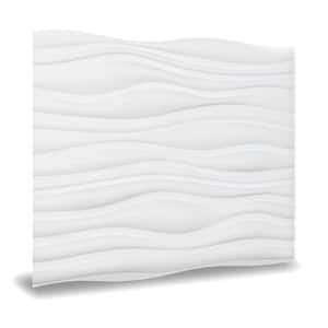 24 in. x 24 in. Dunes PVC Seamless 3D Wall Panels in White 30-Pieces