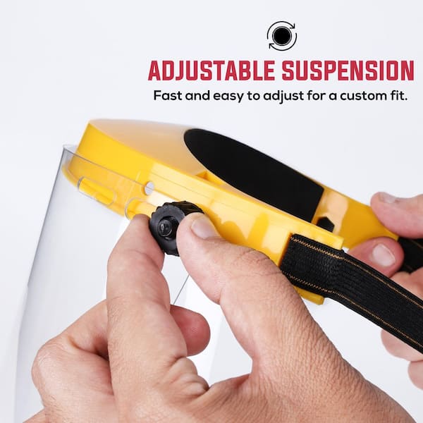 BISON LIFE Yellow Reusable Facial Protection Clear Face Shield (3