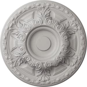 23-1/2 in. x 2-3/4 in. Granada Urethane Ceiling Medallion (Fits Canopies upto 7-1/8 in.), Ultra Pure White
