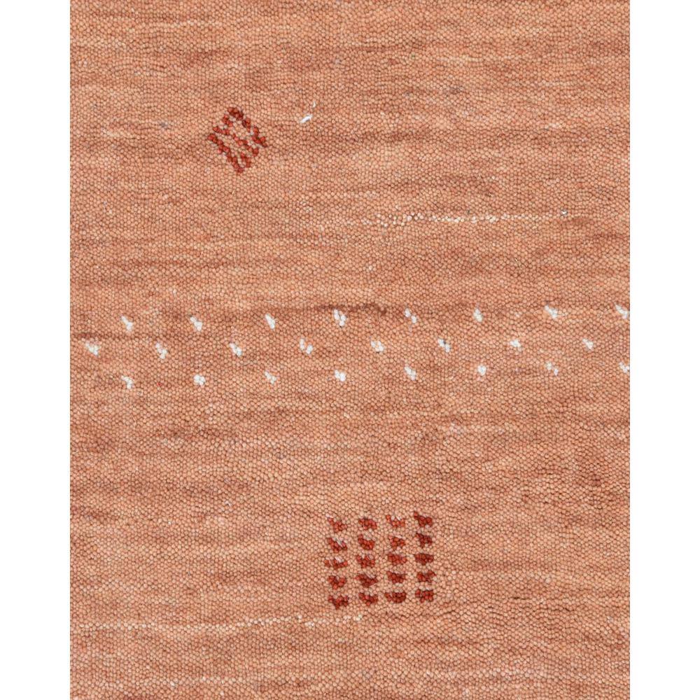 Hand-Knotted Peach Wool Geometric 10' x 14' Area Rug