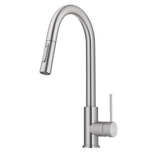 Oletto Single Handle Pull Down Sprayer Kitchen Faucet in Spot Free Stainless Steel
