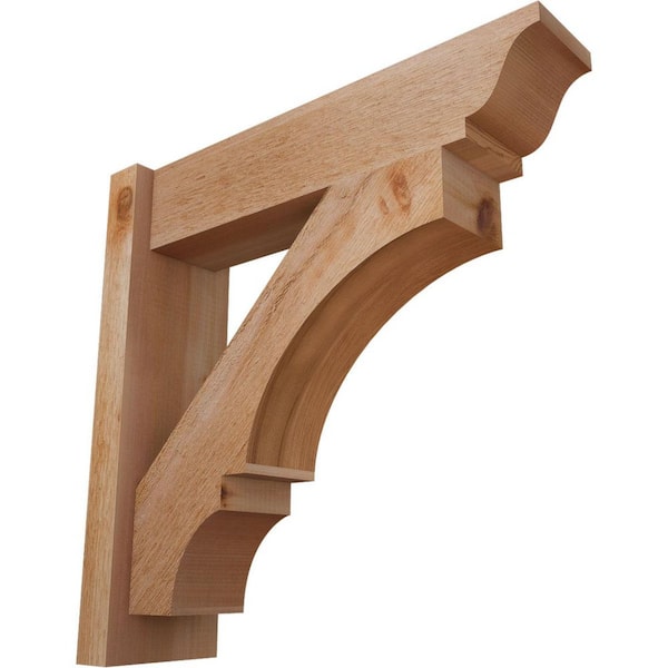 Ekena Millwork 6 in. x 22 in. x 22 in. Western Red Cedar Balboa Traditional Rough Sawn Outlooker