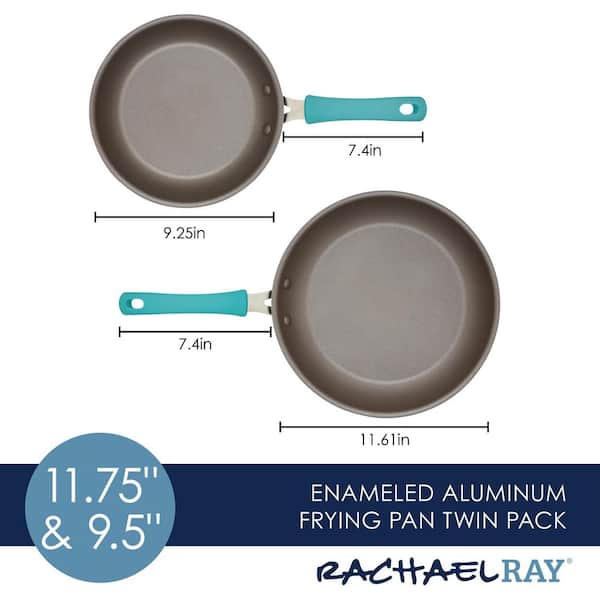 Rachael Ray 16347 Cucina Hard Enamel Nonstick Twin Pack Skillet Set- Agave  Blue, 1 - Harris Teeter