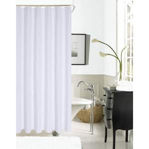 Exclusive Spa 251 Hotel Collection 72 in. White Waffle Shower Curtain