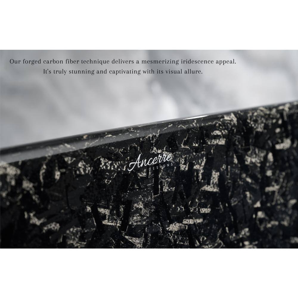 Coesistere 71'' Black Forged Carbon Fiber Freestanding Bathtub