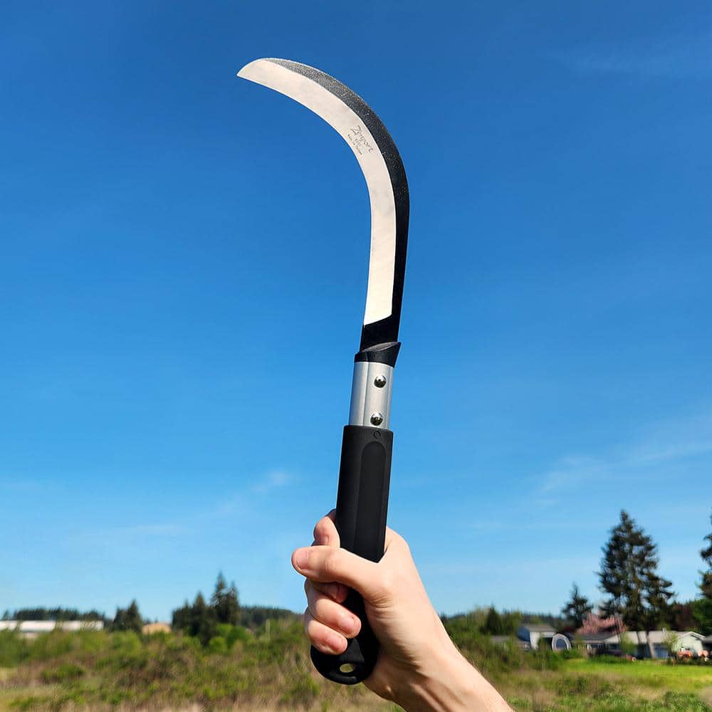 Zenport K310 Brush Clearing Sickle with Carbon Steel Blade and Aluminum Handle, 9", 9", Black