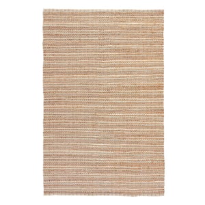 Natural Almond Buff 4 ft. x 6 ft. Stripe Area Rug