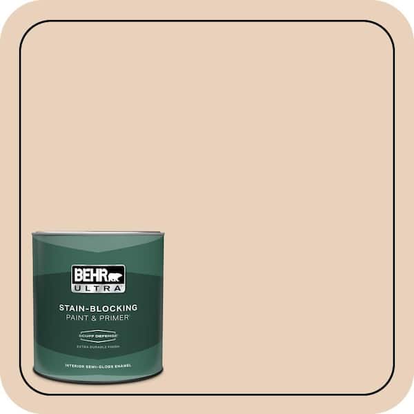 BEHR ULTRA 1 qt. #PPL-61 Spiced Beige Extra Durable Semi-Gloss Enamel Interior Paint & Primer