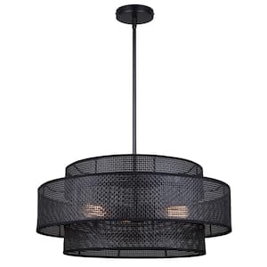 Bellamy 3-Light Black Bohemian Chandelier for Dining Rooms and Living Rooms