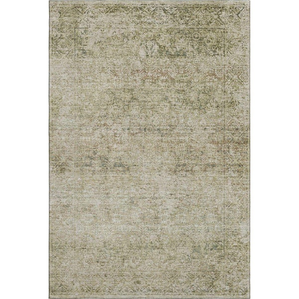 Mayfield Premium Machine Washable Abstract AMF2103 Sage 5 ft. x 7 ft. 6 in. Area Rug